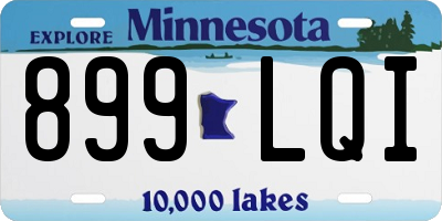 MN license plate 899LQI