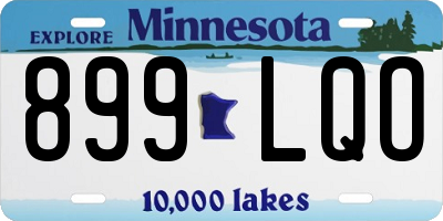 MN license plate 899LQO