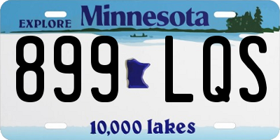 MN license plate 899LQS