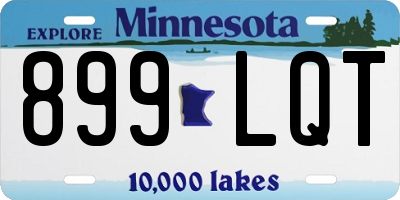 MN license plate 899LQT