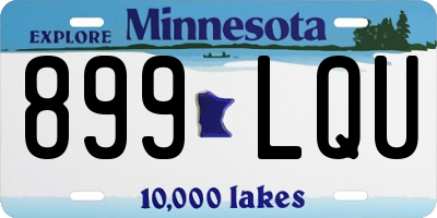 MN license plate 899LQU