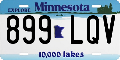 MN license plate 899LQV