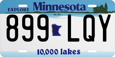 MN license plate 899LQY