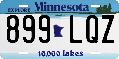 MN license plate 899LQZ