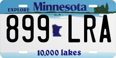 MN license plate 899LRA