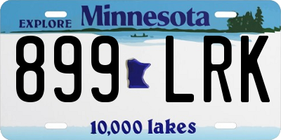 MN license plate 899LRK