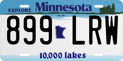 MN license plate 899LRW