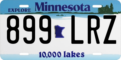 MN license plate 899LRZ