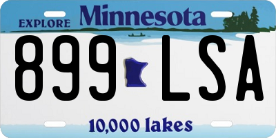 MN license plate 899LSA