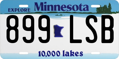 MN license plate 899LSB