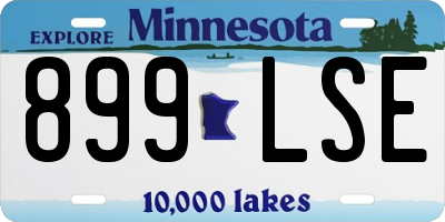MN license plate 899LSE