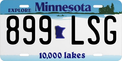 MN license plate 899LSG