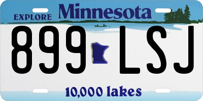 MN license plate 899LSJ