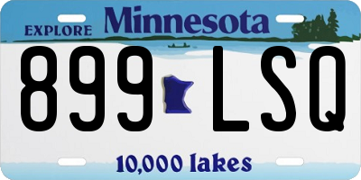 MN license plate 899LSQ