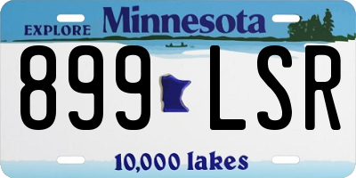 MN license plate 899LSR