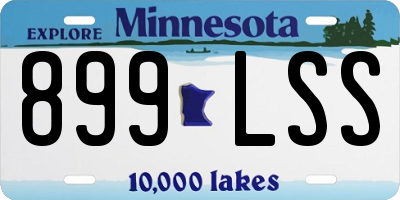 MN license plate 899LSS