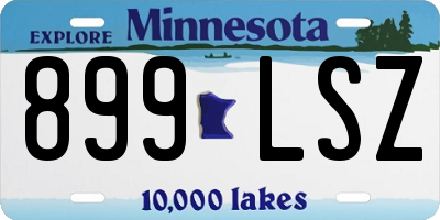 MN license plate 899LSZ