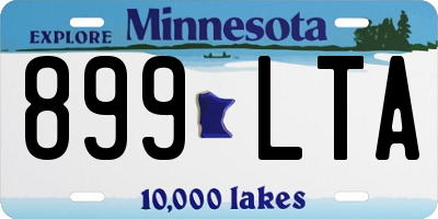 MN license plate 899LTA