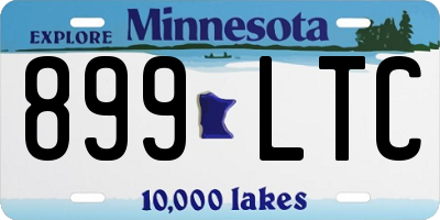 MN license plate 899LTC