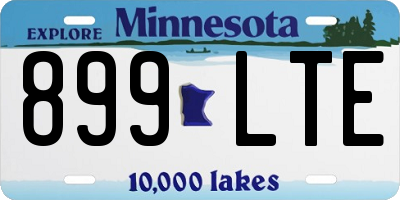 MN license plate 899LTE