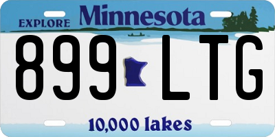 MN license plate 899LTG