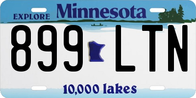 MN license plate 899LTN