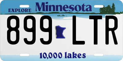 MN license plate 899LTR