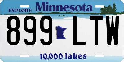 MN license plate 899LTW