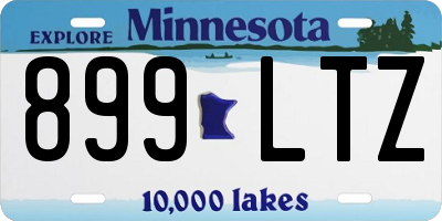 MN license plate 899LTZ