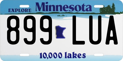 MN license plate 899LUA