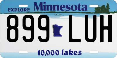 MN license plate 899LUH