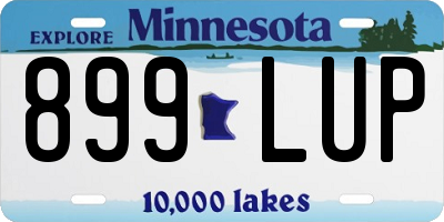 MN license plate 899LUP