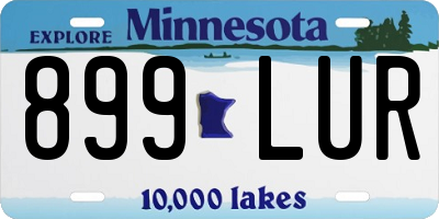 MN license plate 899LUR