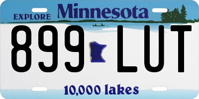 MN license plate 899LUT