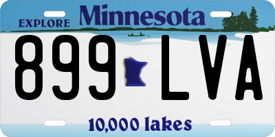 MN license plate 899LVA