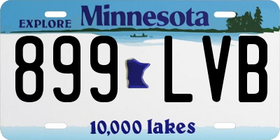 MN license plate 899LVB