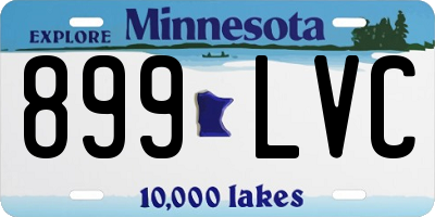 MN license plate 899LVC