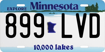 MN license plate 899LVD