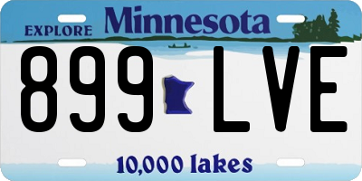 MN license plate 899LVE