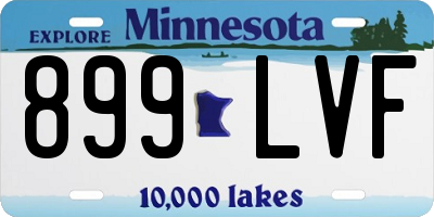 MN license plate 899LVF