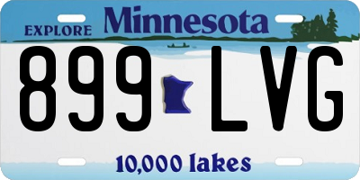 MN license plate 899LVG