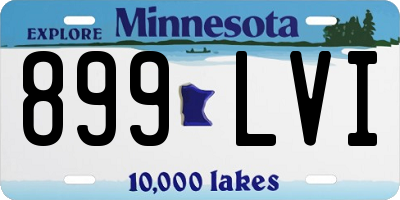 MN license plate 899LVI