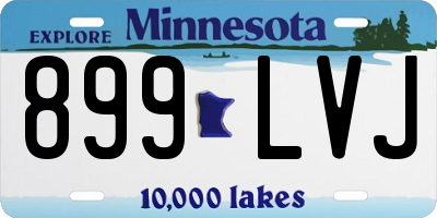 MN license plate 899LVJ
