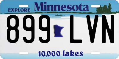 MN license plate 899LVN