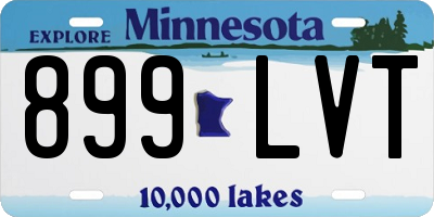 MN license plate 899LVT
