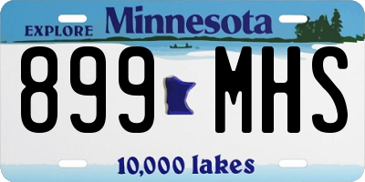 MN license plate 899MHS