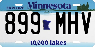 MN license plate 899MHV