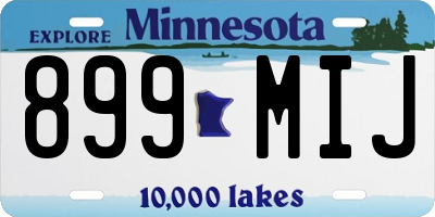 MN license plate 899MIJ