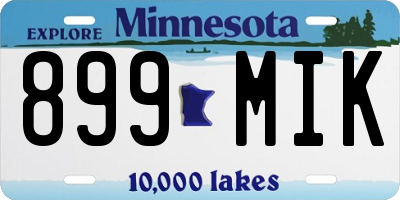 MN license plate 899MIK
