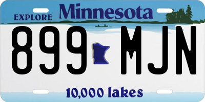 MN license plate 899MJN